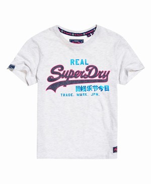 Superdry Vintage Logo Neon Női Pólók Fehér | PKAVX9618